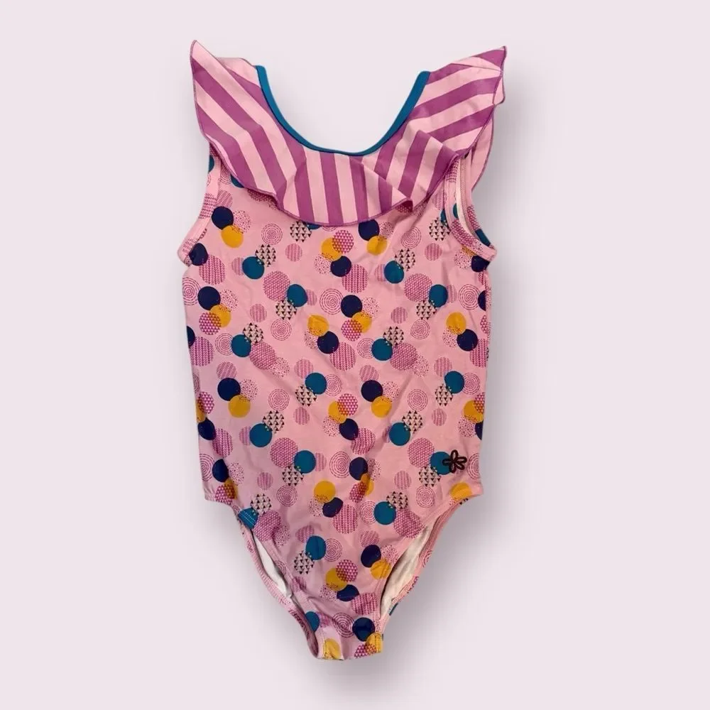 NWT New MATILDA JANE Ready To Tumble Ruffle Stripe Polka Dot Leotard Girls 10